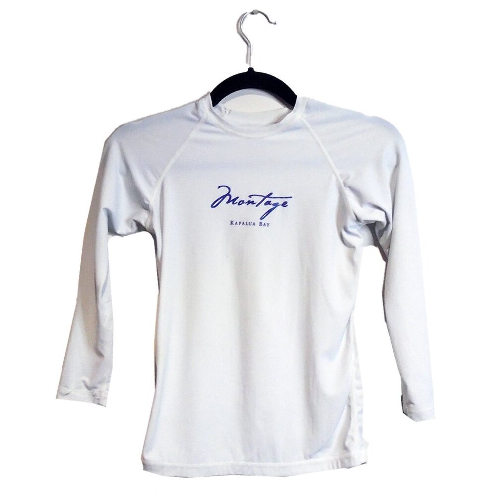 Montage Kapalua Bay youth large White Snorkelling UV Swim T-shirt long sleeve